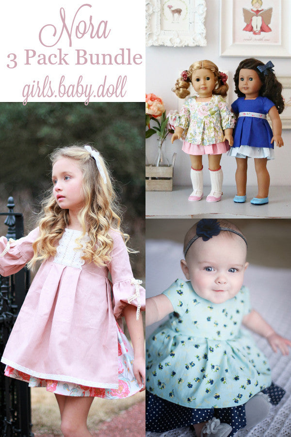 Nora Dress Baby + Girls + Doll Bundle - Violette Field Threads
 - 1