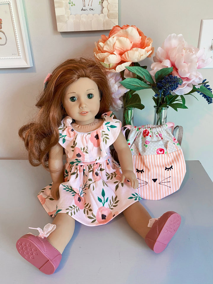 Dahlia Doll Drawstring Bag