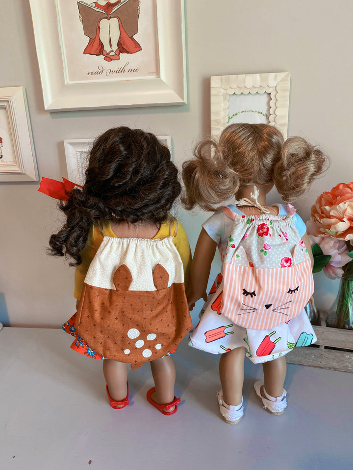 Dahlia Doll Drawstring Bag