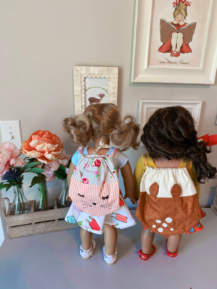 Dahlia Doll Drawstring Bag