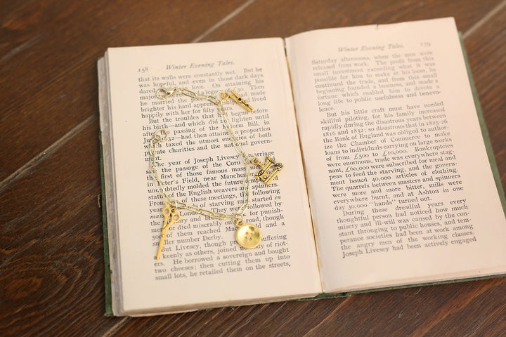 Sewing Charm Paperclip Chain Bracelet