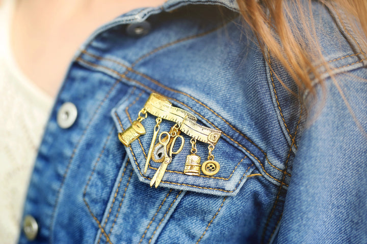 Sewing Charm Brooch