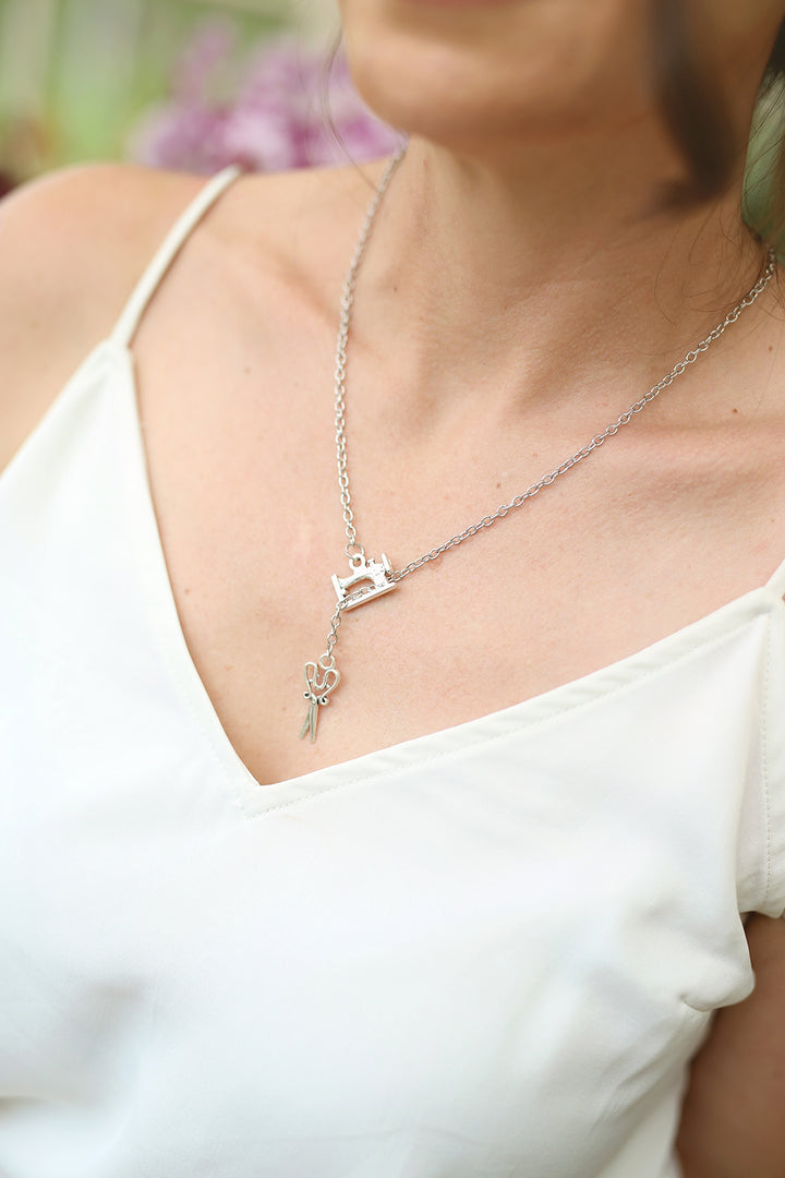 Vintage Sewing Machine Necklace