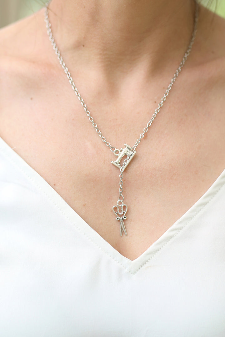 Vintage Sewing Machine Necklace