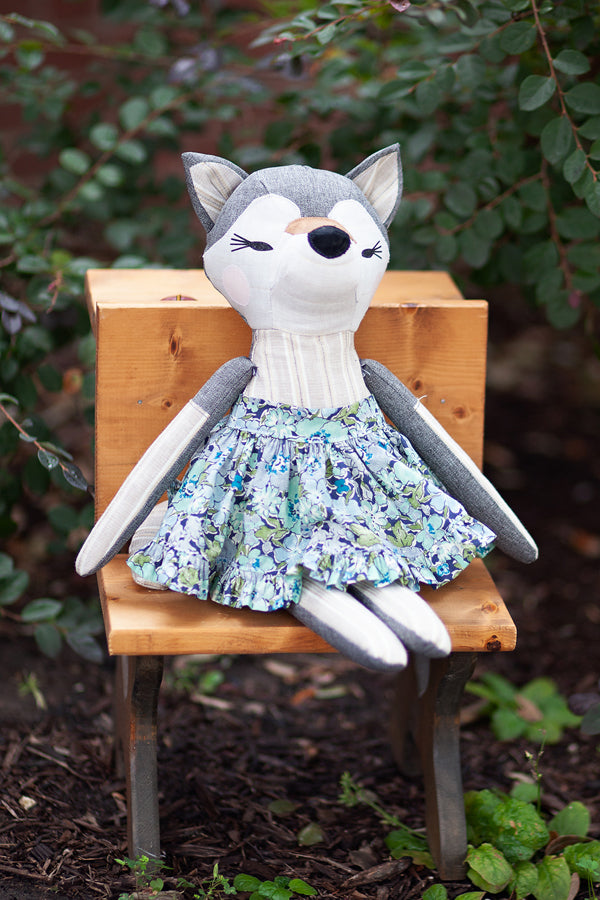 Wilhelmina Wolf 18" Stuffie Animal Pattern