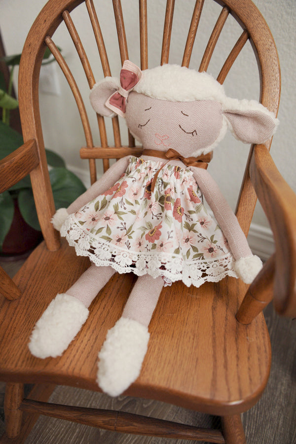 Lovey Lamb 18" Stuffie Animal Pattern