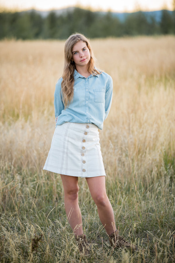 Sage Tween Skirt – Violette Field Threads