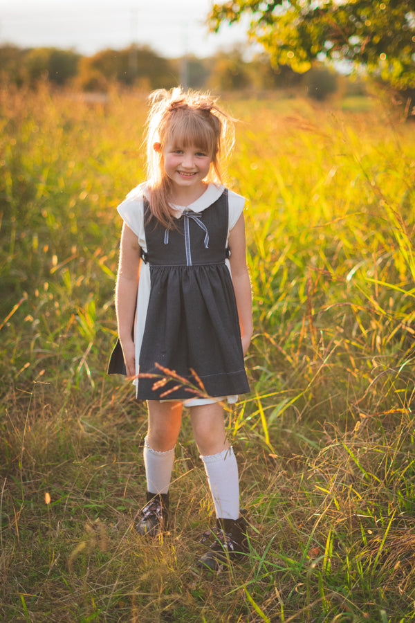 Paisley Girls Pinafore – Violette Field Threads