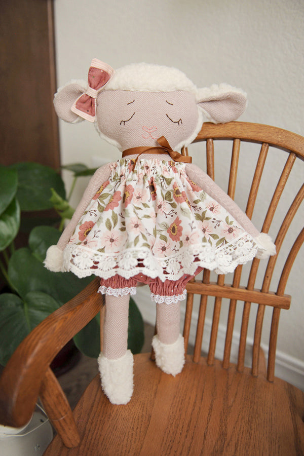 Lovey Lamb 18" Stuffie Animal Pattern