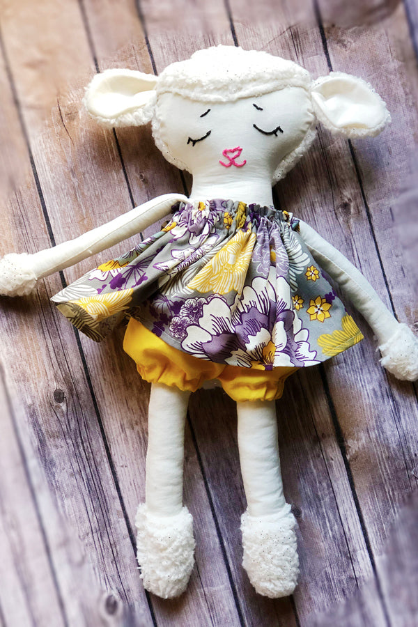 Lovey Lamb 18" Stuffie Animal Pattern