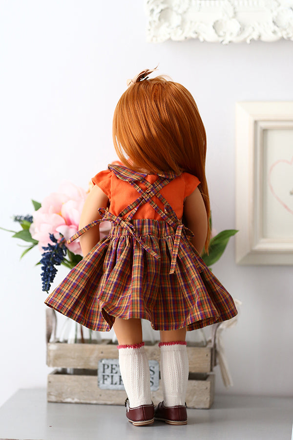 Autumn Doll Pinafore