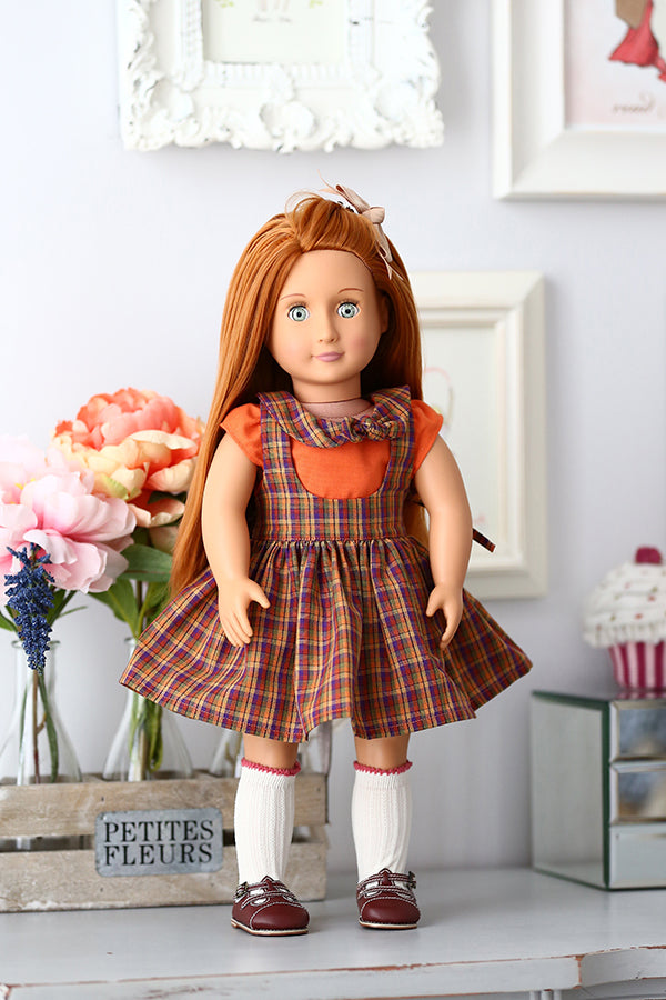 Autumn Doll Pinafore