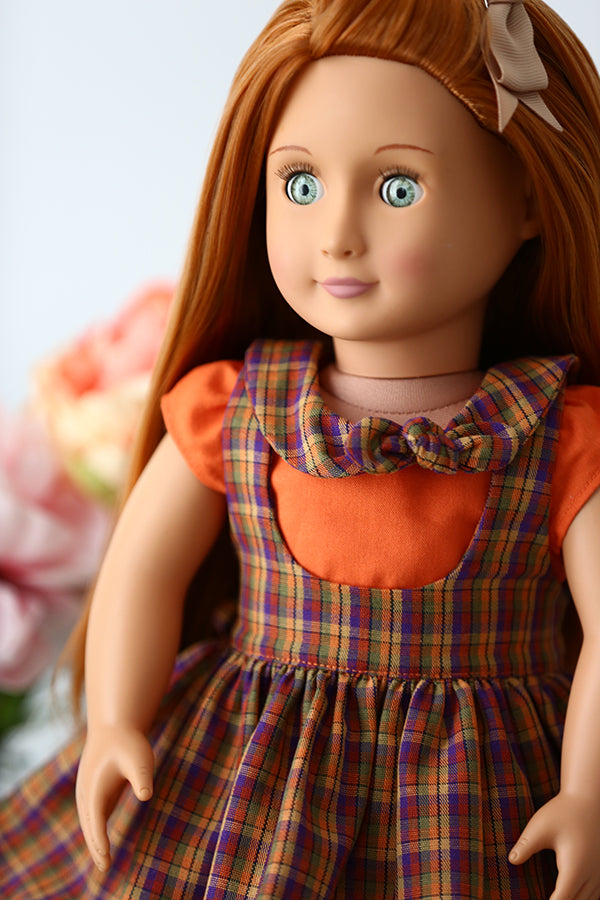 Autumn Doll Pinafore