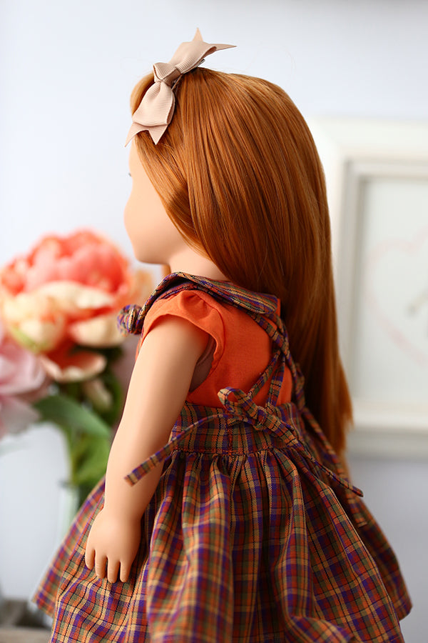 Autumn Doll Pinafore