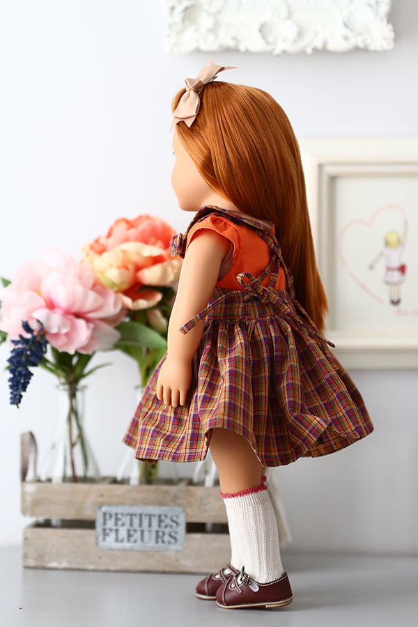 Autumn Doll Pinafore