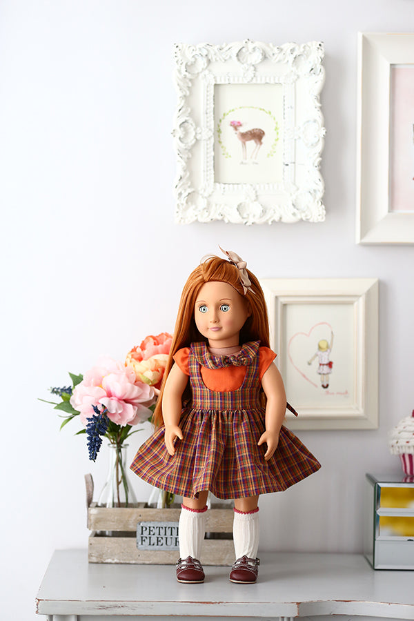 Autumn Doll Pinafore