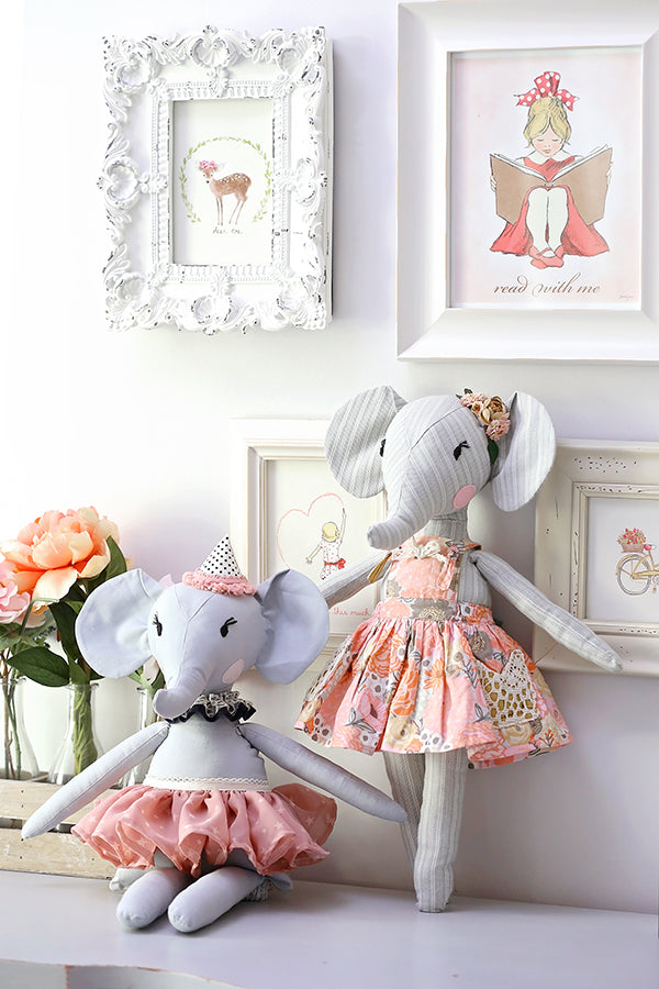 Elle Elephant 18" Stuffie Animal Pattern