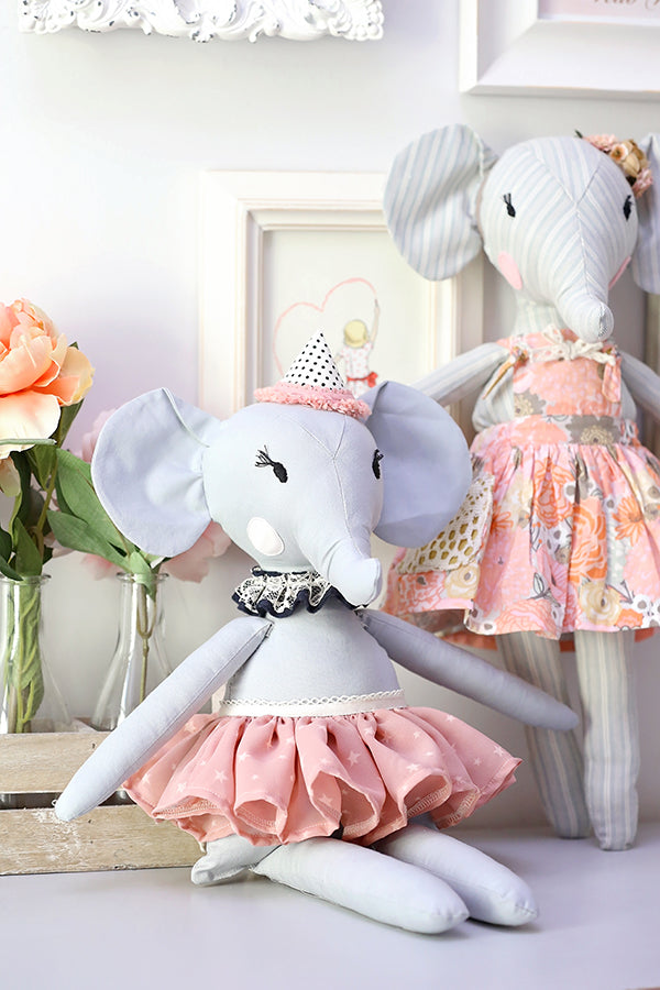 Elle Elephant 18" Stuffie Animal Pattern