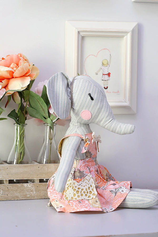 Elle Elephant 18" Stuffie Animal Pattern