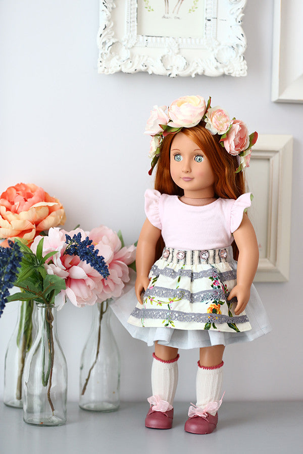 Hazel Doll Skirt & Pinafore