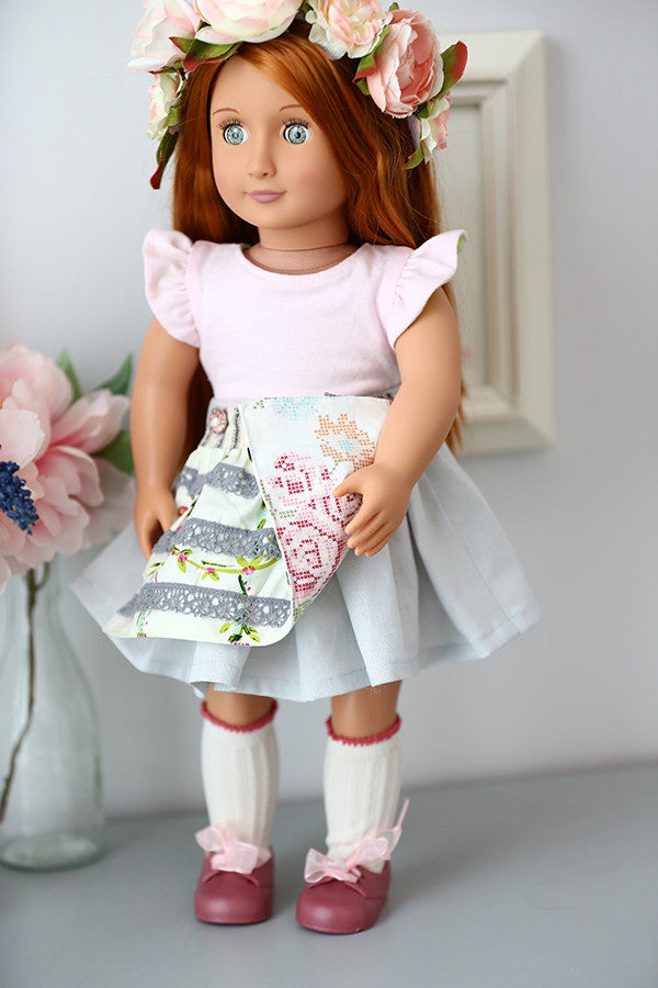 Hazel Doll Skirt & Pinafore