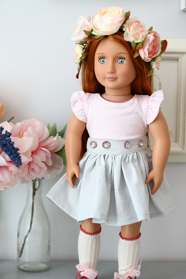 Hazel Doll Skirt & Pinafore