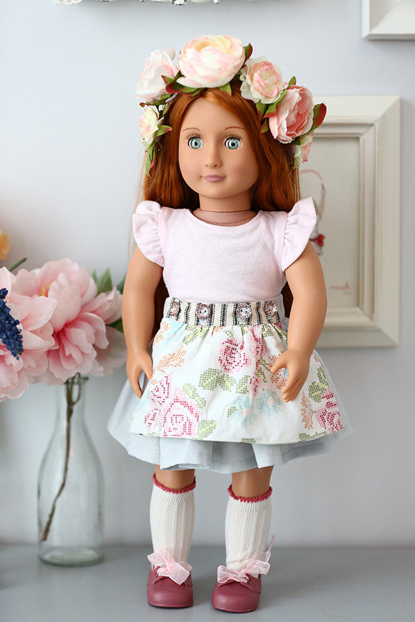 Hazel Doll Skirt & Pinafore