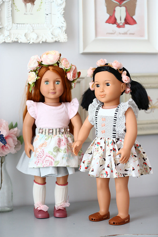 Hazel Doll Skirt & Pinafore