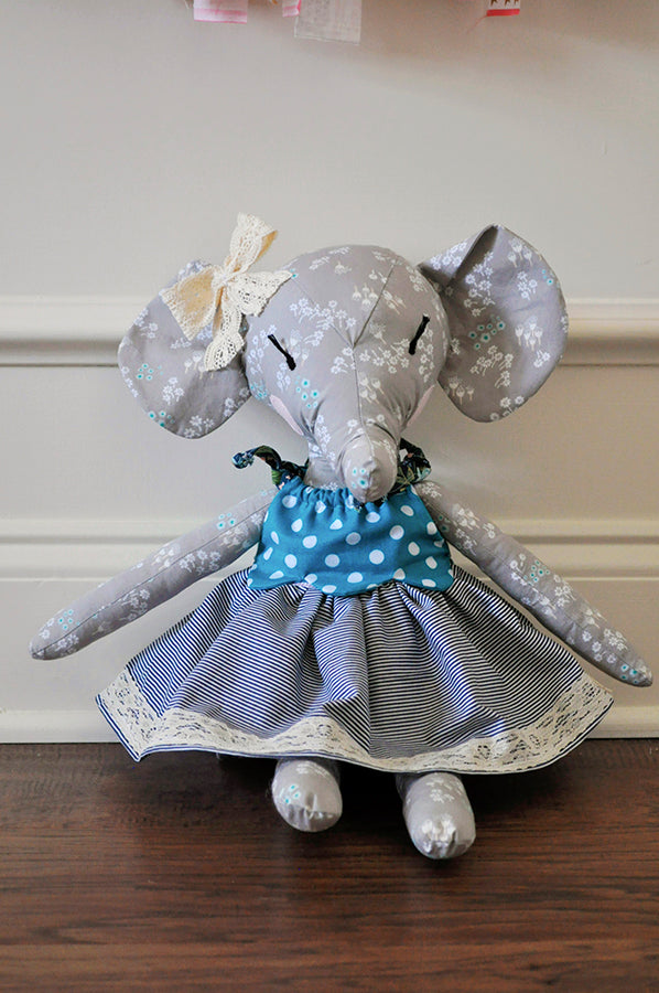 Elle Elephant 18" Stuffie Animal Pattern