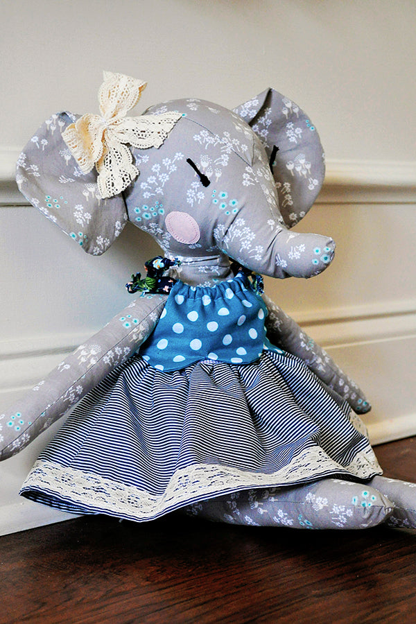 Elle Elephant 18" Stuffie Animal Pattern