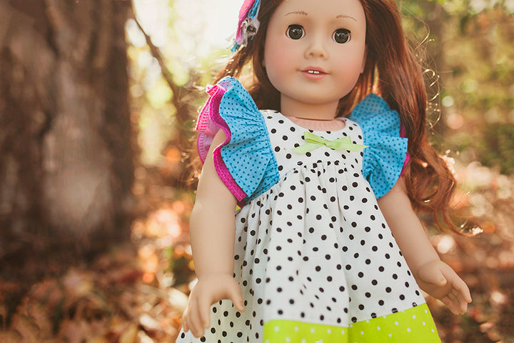 Clara Doll Top, Shorts & Dress