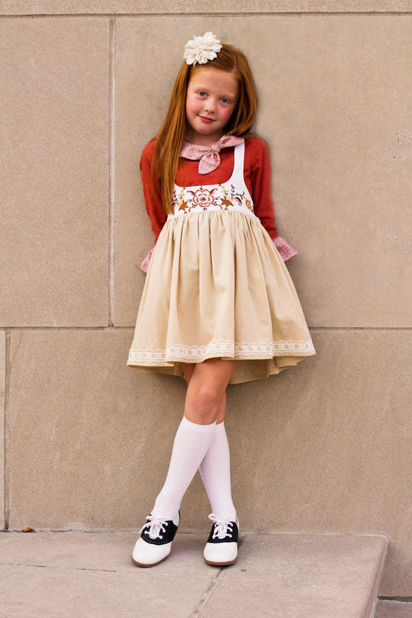 Autumn Girls Pinafore – Violette Field Threads