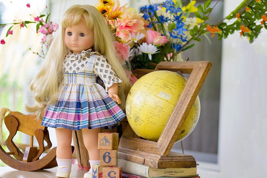 Autumn Doll Pinafore