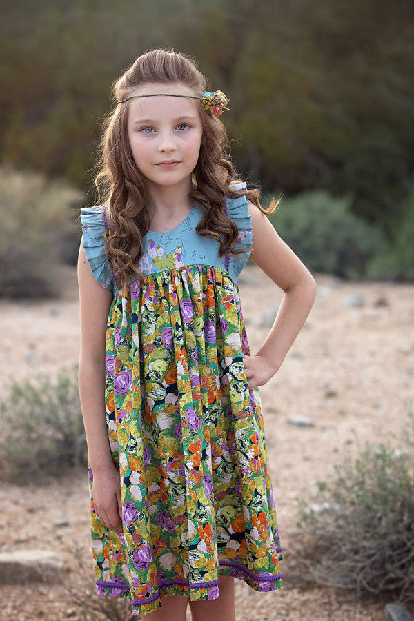Girls L/S Emmaline Dress w/Attached Bottoms