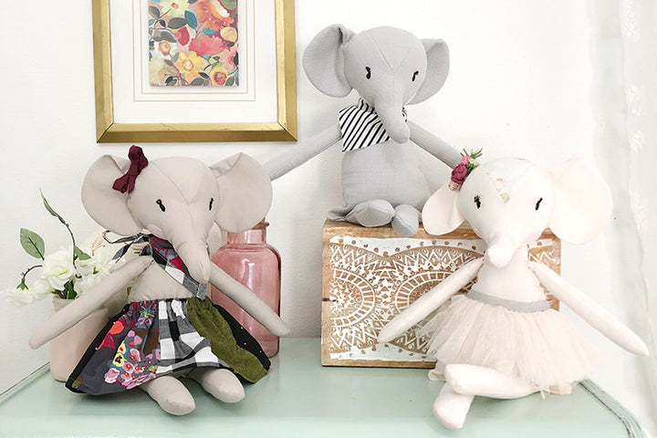 Elle Elephant 18" Stuffie Animal Pattern