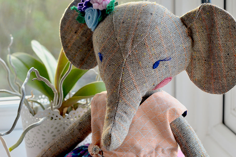 Elle Elephant 18" Stuffie Animal Pattern