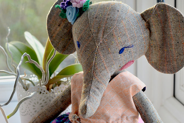 Elle Elephant 18" Stuffie Animal Pattern